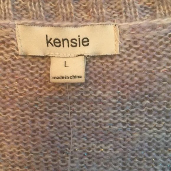 NWT Kensie Metallic Flecks Lavendar Heathered Surplus Sweater Sz L RV $79 - Picture 5 of 8